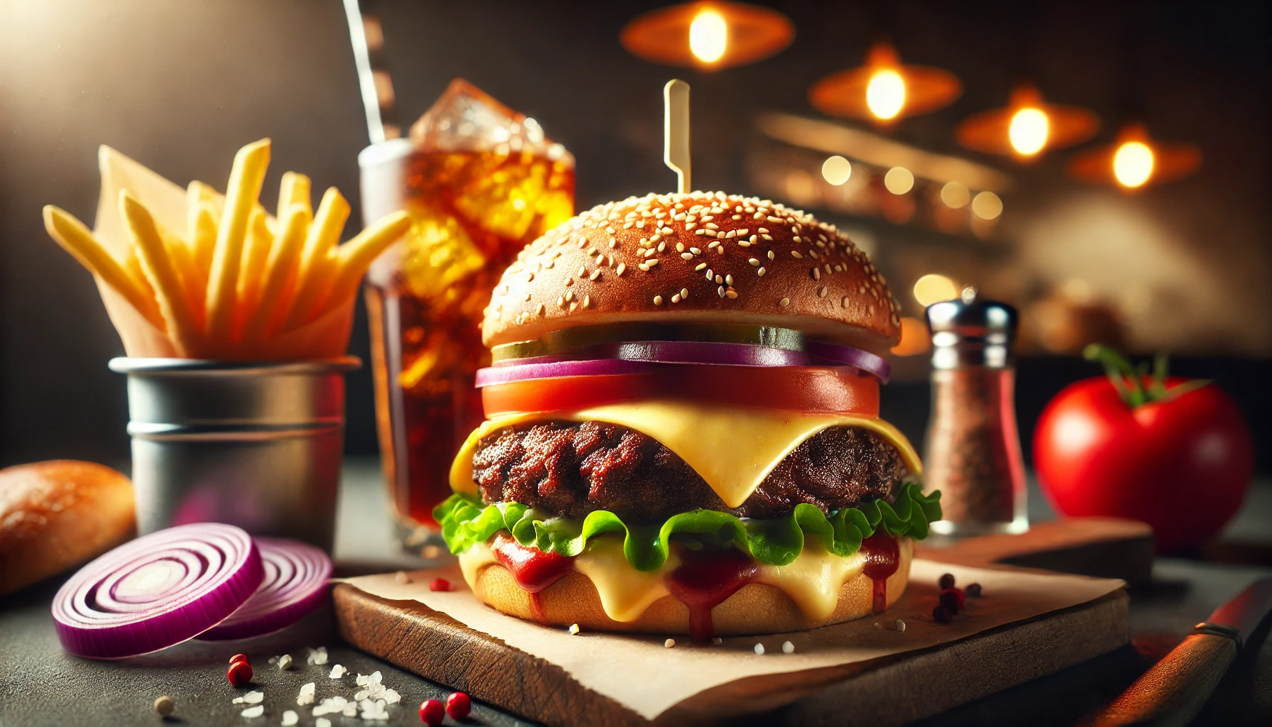 Famous burger in Lahore